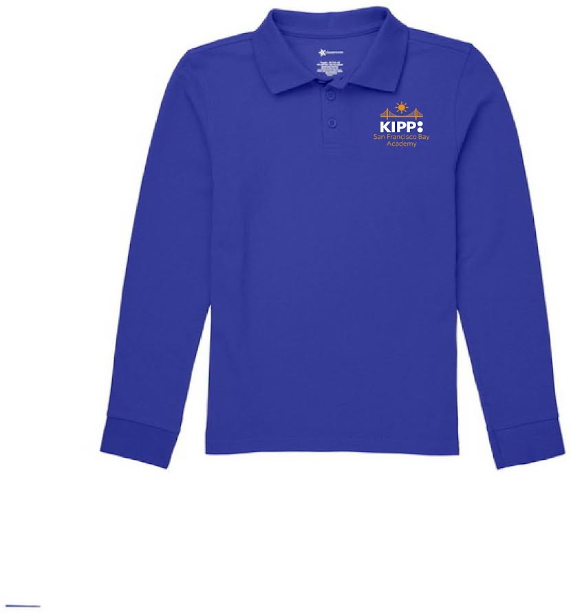 Long Sleeve 6th Grade Royal Polo JB Designs