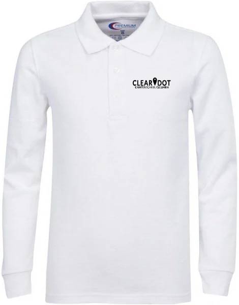 Polo Clear Dot White LS