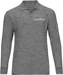 Clear Dot Grey LS Polo