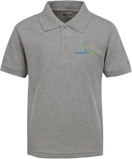 5th-8th Grade Ingenuity Prep Grey S/S Polo