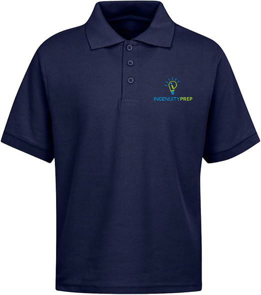 PK-4th Grade Ingenuity Prep Navy S/S Polo