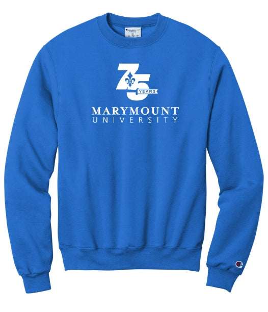 Limited Edition MU 75th Anniversary T - Champion Crew Sweatshirt - Royal