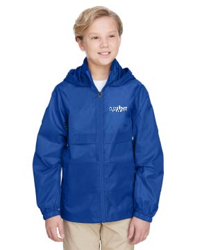 Clear Dot Hooded Rain Jacket Royal