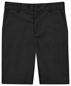 Flat Front Shorts Black