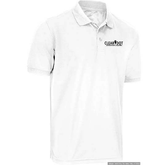 Clear Dot White Polo