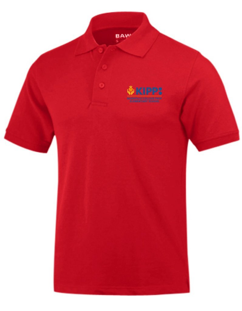 Second Grade Short Sleeve Polo- Red