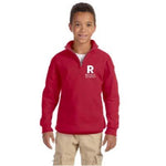 New Poly Layer Quarter Zip- Red